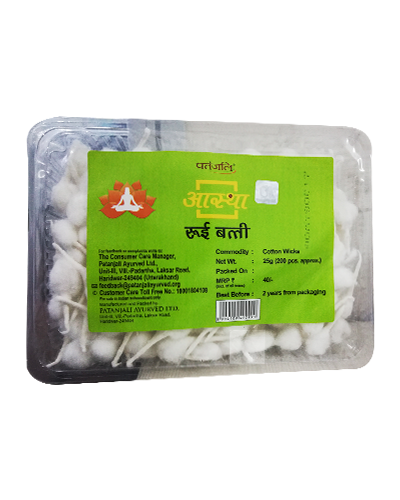 Patanjali Aastha Cotton Wicks Plain - 25 gm