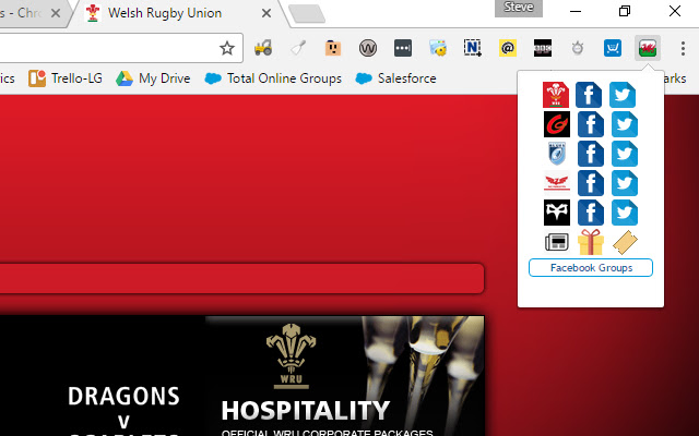 Welsh Rugby Links chrome extension