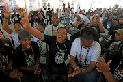 Rise Mzansi supporters sing revolutionary songs as they arrive at the People’s Convention at Constitutional Hill in Johannesburg on Friday.