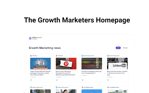 Daily Growth | The Growth Marketers Homepage