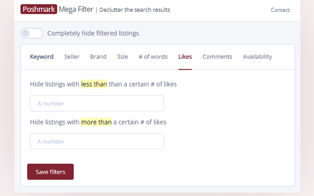 Poshmark Mega Filter - Declutter the search Preview image 5