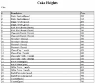 Cake Heights By Cake Hut menu 1