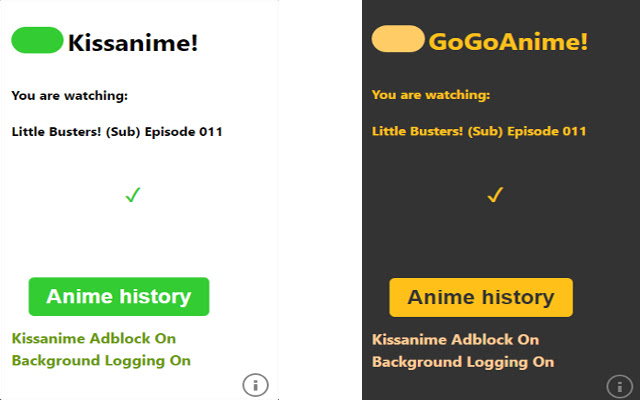 Anime Logger chrome extension