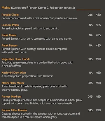 Zaffran menu 