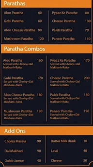 Paratha Paratha menu 2