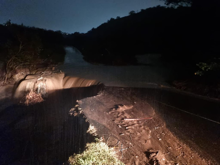 The bridge in Stockville Road in Westmead had been washed away by the heavy rains lashing KwaZulu-Natal.