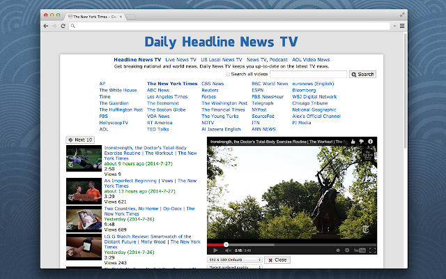 Daily Headline News TV chrome extension