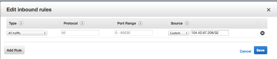 [Edit inbound rules] 画面