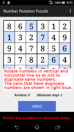 Number Rotation Sudoku