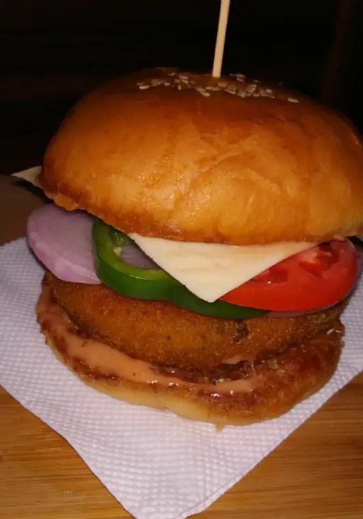 Potato Tikki Slice Cheese Burger