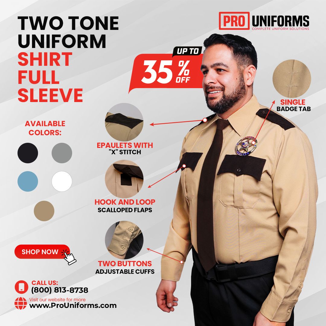 Two tone uniform shirt