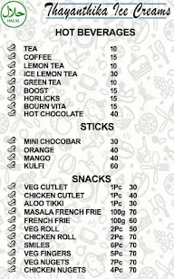 Thayanthika Ice Cream menu 7