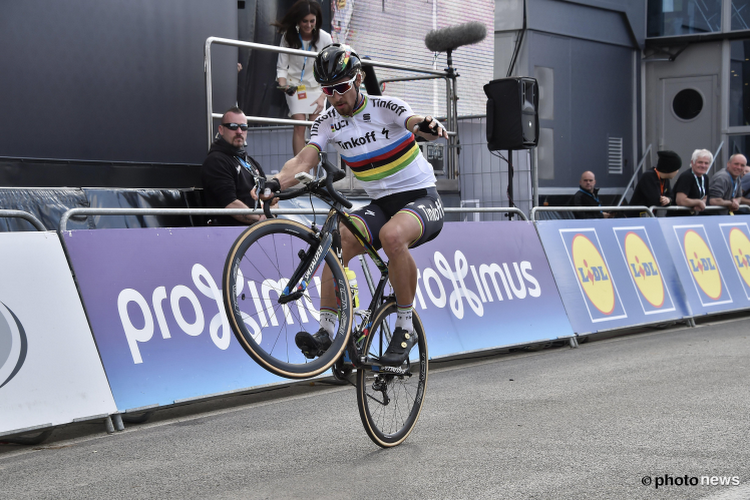 Peter Sagan waar begin je aan? Dit staat de wereldkampioen van de weg noodgedwongen te wachten