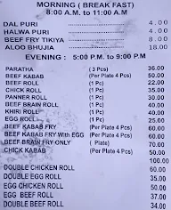 Raiyan Fast Food menu 1