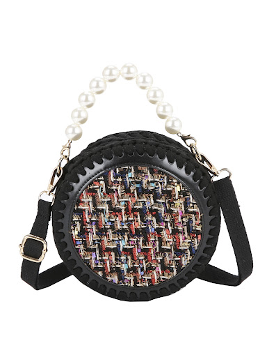 Title 3, Round Messenger Bag DIY Woven Material Cloth Th...