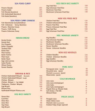 The Crowne Plaza menu 1