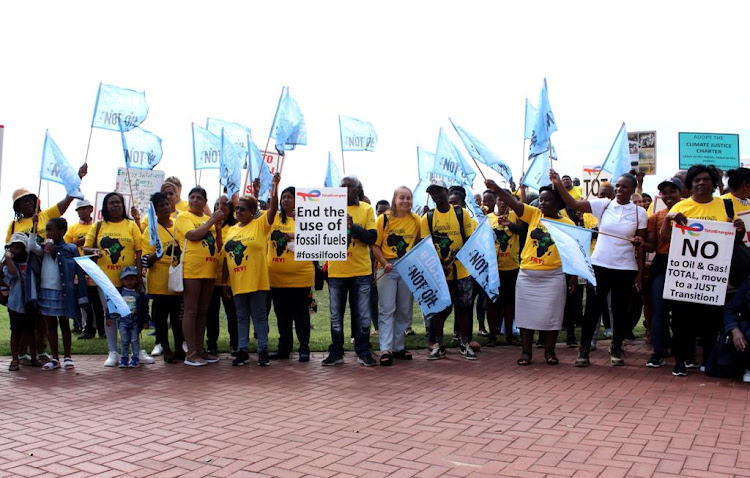 Students from various universities and colleges in Durban marching to oppose mineral resources and energy minister Gwede Mantashe's approval for Shell to blast in ocean for oil.