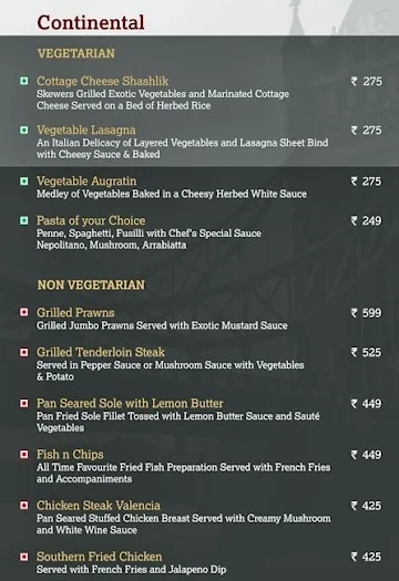 Cafe Soho menu 