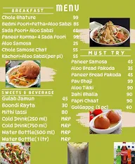 Shyam Ji Snacks menu 1