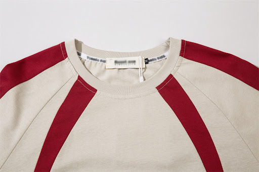 Title 7, American Stitching Contrast Color Letter Print ...