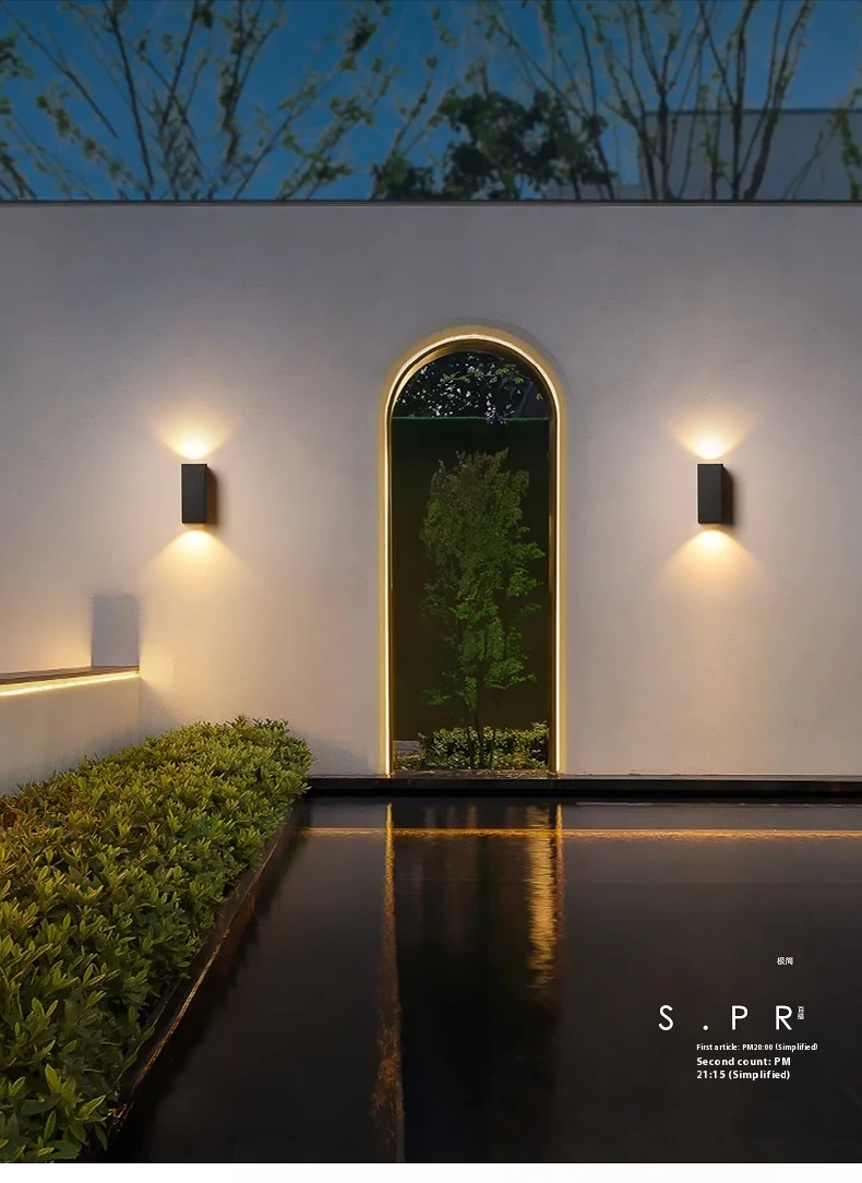 Title 1, Lámpara de pared LED moderna y sencilla para ex...