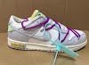 off-white x nike dunk low 50 of 50 white/metallic silver-butter