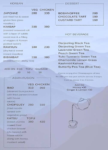 Darjeeling Steamers menu 