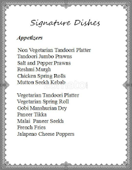 Shooters, Ramada Palmgrove menu 1