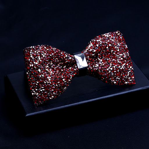 Title 10, Fashionable Mens Shiny Diamond Bow Tie Elevate...