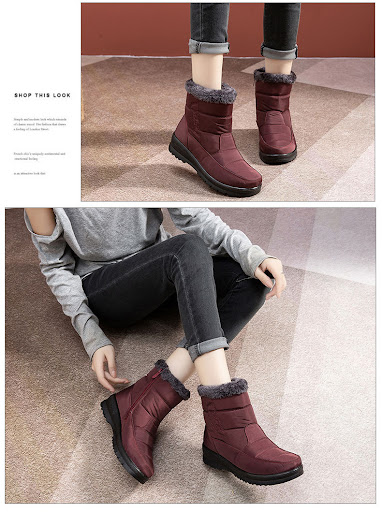 Title 5, Warm Snow Boots For Women Winter Shoes Waterpro...