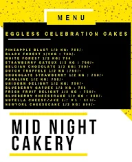 Midnight Cakery menu 2