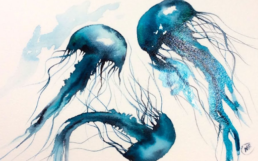Watercolor Jellyfish Preview 1