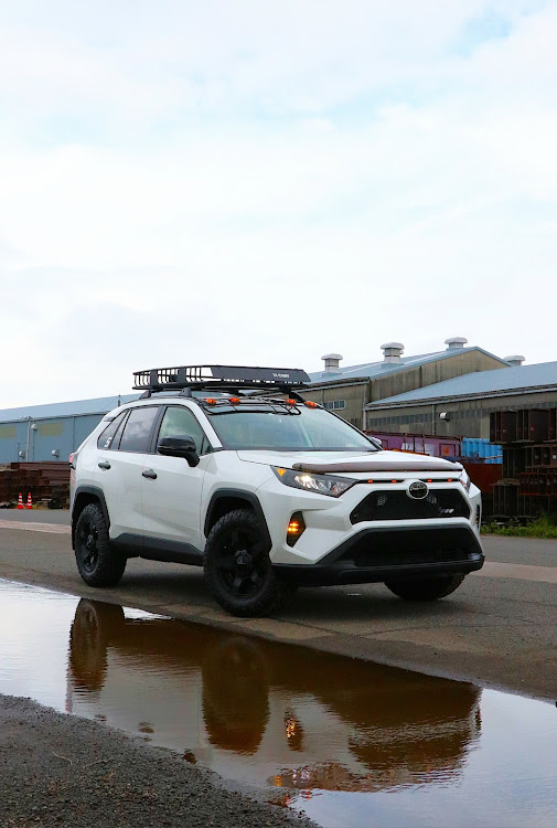 RAV4の小さなキャンギャル・ずぶ濡れの愛車・リフレクションに挑戦・ナンバーレス・サイドマーカーのある生活に関するカスタム事例の投稿画像1枚目