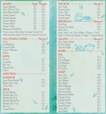 Food Trek menu 