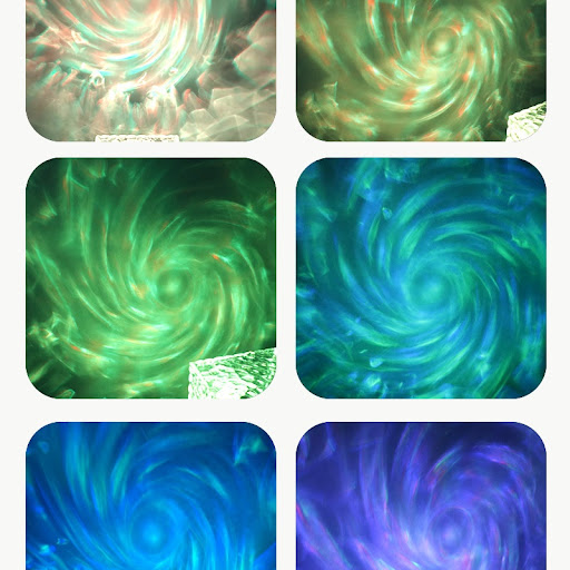 Title 11, Rotating Water Ripple Small Night Lamp, Creativ...