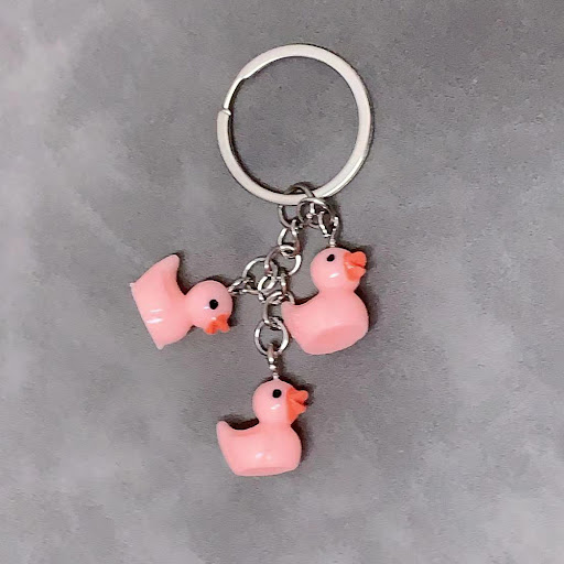 Title 5, Simple Resin Small Yellow Duck Keychain Animal ...