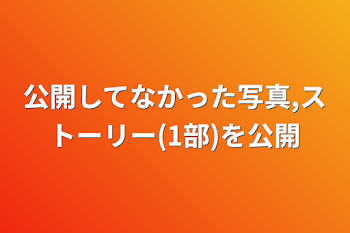 公開してなかった写真,ストーリー(1部)を公開