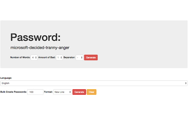 Passphrase Generator chrome extension