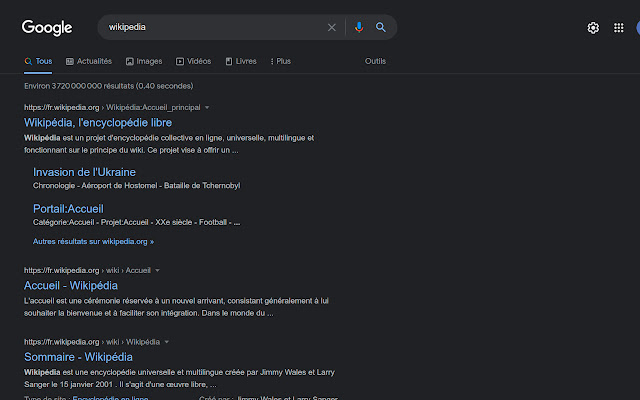 DarkTheme chrome extension