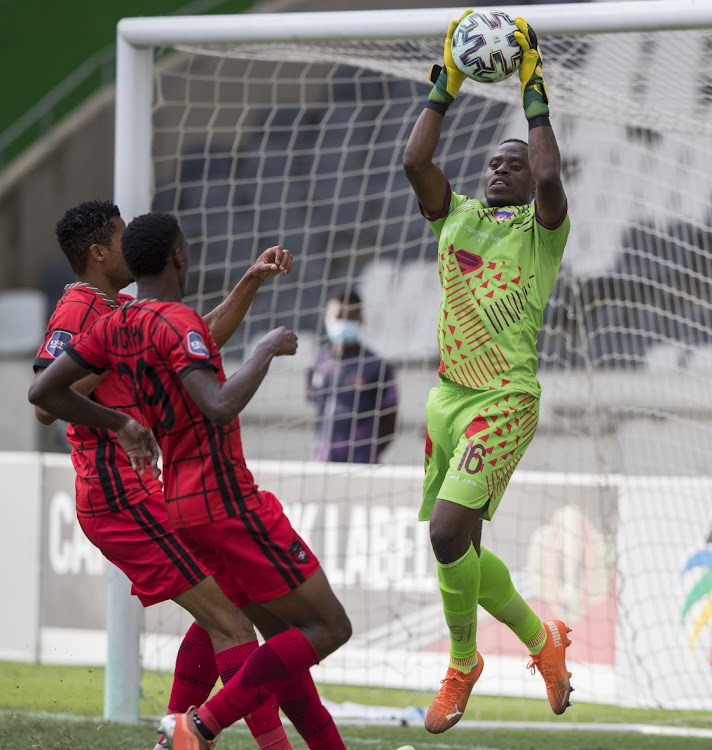 Ayanda Mtshali of Chippa United during the DStv Premiership match between TS Galaxy and Chippa United at Mbombela Stadium on January 16, 2021 in Nelspruit, South Africa.