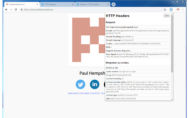 HTTP Headers chrome extension