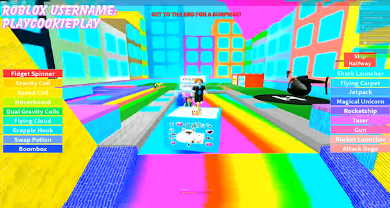 Download Jumping Into Rainbows Random Game Play Obby Guide - use gravity coil to jump on the houses roblox go