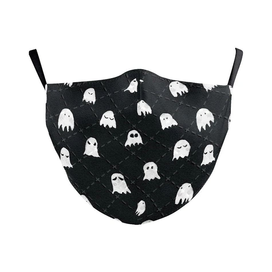 Masque anti-poussière à Double couche de conception créative de citrouille de crâne d'halloween d'impression numérique