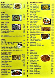 Punjabi Roti menu 2