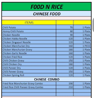 Food N Rice menu 2