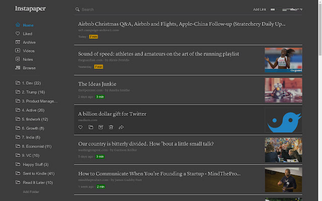 AcceleReader for Instapaper chrome extension