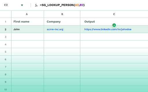 Sapiengraph - Fresh B2B Data in Sheets