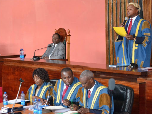 Speaker Josiah iriku in Embu County Assembly on September 5 2017 / REUBEN GITHINJI