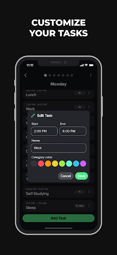 Screenshot Daily Routine Planner