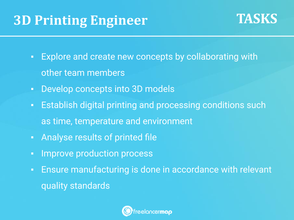 Responsibilities Of A 3D Printing Engineer